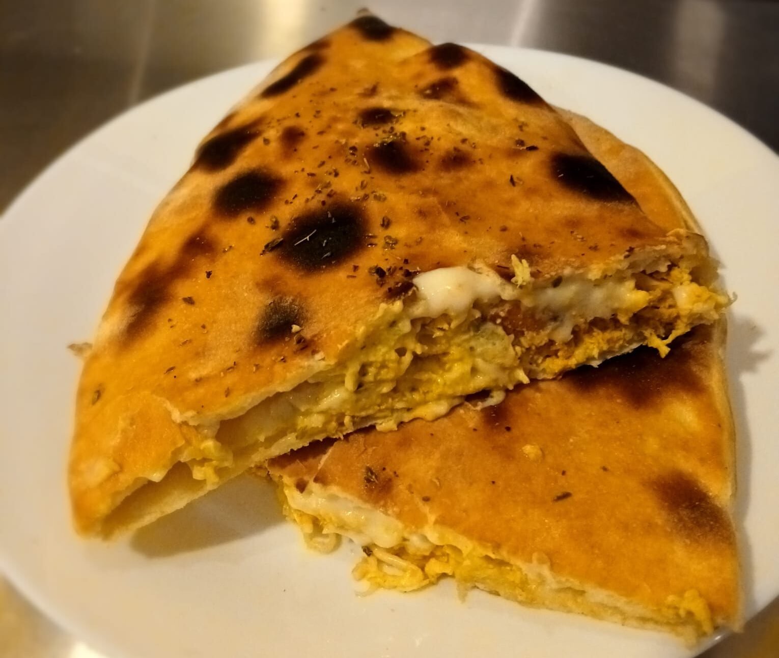 calzone de frango com catupiry