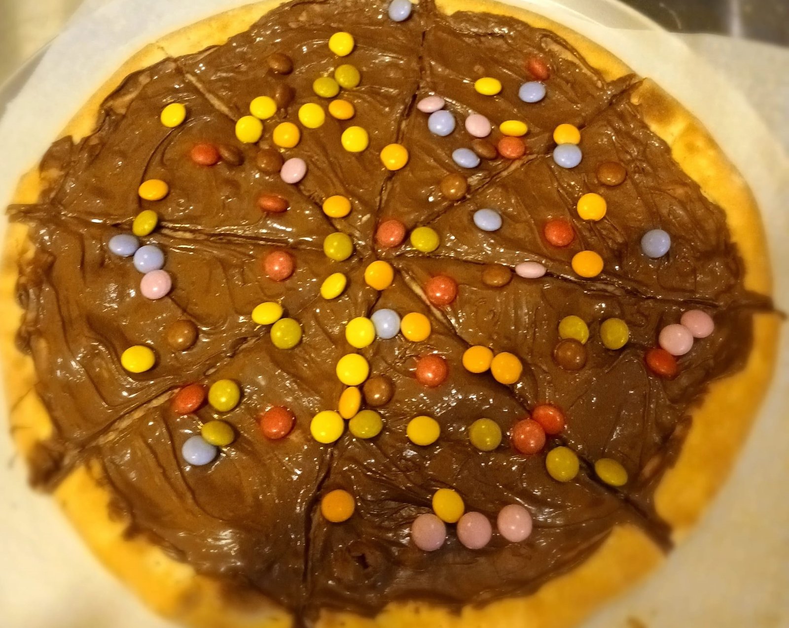 pizza de M&M