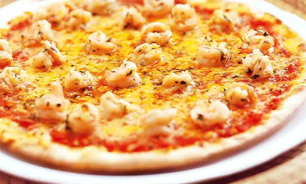 pizza de camarão
